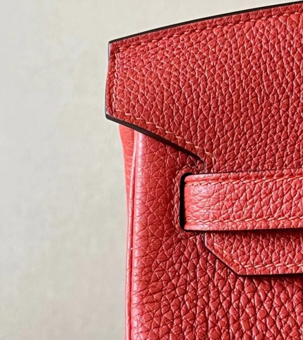 Hermes Birkin Togo Bright Red Gold Hardware 25cm Full Handmade