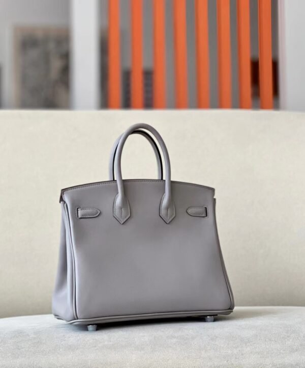 Hermes Birkin Swift 1F Grey Silver Hardware 25cm Full Handmade