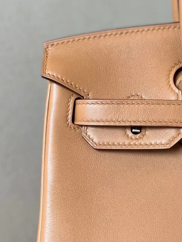 Hermès Birkin Swift 4B Biscuit Khaki Silver Hardware 25cm Full Handmade