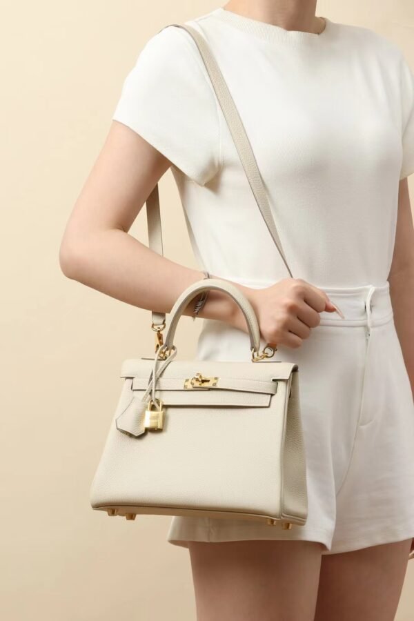 GPC Mode Birkin Togo CC10 Cream White Gold Hardware 25cm Full Handmade