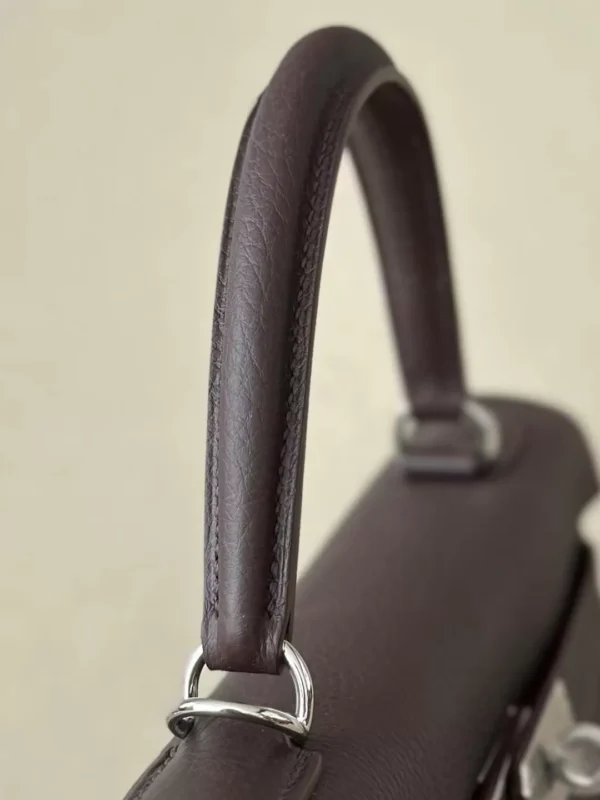 GPC Mode Kelly Togo 4A coffee Silver Hardware 32cm Full Handmade