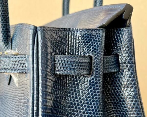 Hermes Birkin Lizard 73 gem blue Gold Hardware 25cm Full Handmade