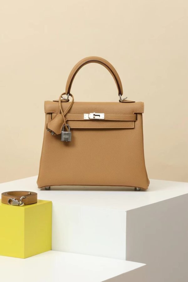 GPC Mode Birkin Togo OM Tea Khaki Silver Hardware 25cm Full Handmade