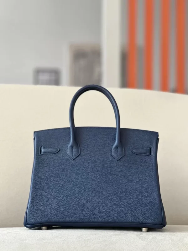 Hermès Birkin Togo 73 Gem Blue Gold Hardware 30cm Full Handmade