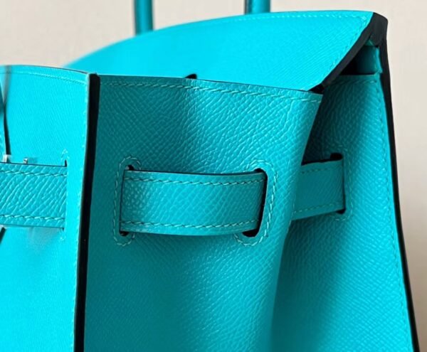 Hermes Birkin Epsom 7F Peacock blue Silver Hardware 30cm Full Handmade