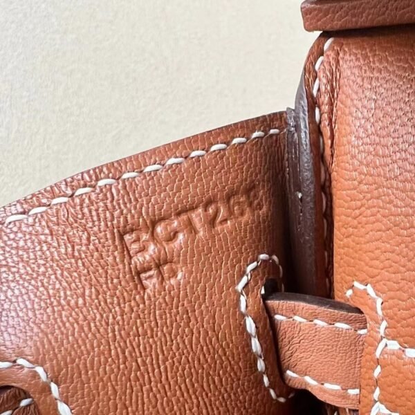 Hermès Birkin Swift CK37 Golden Brown Silver Hardware 25cm Full Handmade