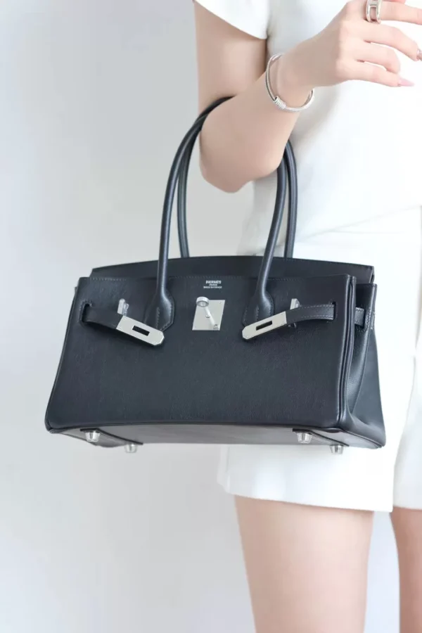 GPC Mode Birkin Swift CK89 Black Silver Hardware 30cm Full Handmade