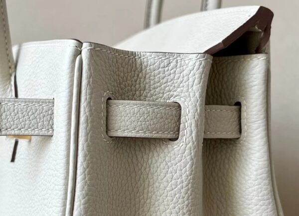 Hermes Birkin Togo CC10 Creamy White Gold Hardware 25cm Full Handmade