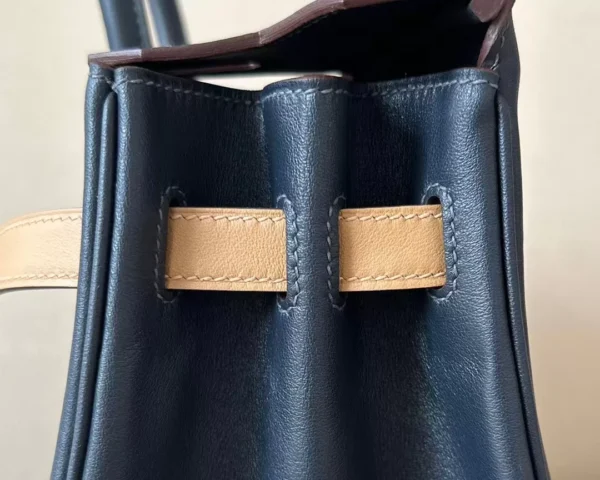 Hermès Birkin Swift 2S Deep Blue & CK89 Black & CK37 Golden Brown & OM Khaki & 08 Bright Blue Silver Hardware 30cm Full Handmade