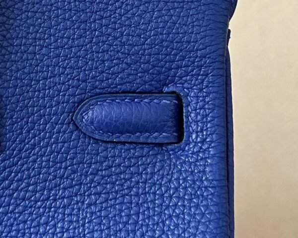 Hermès Birkin Togo 7T Bright Deep Blue Silver Hardware 25cm Full Handmade