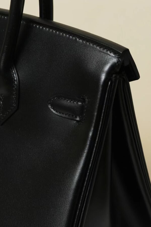 GPC Mode Birkin Shiny Box Leather CK89 Black Gold Hardware 25cm Full Handmade