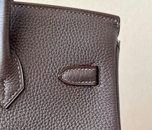 Hermes Birkin Togo Black Silver Hardware 25cm Full Handmade