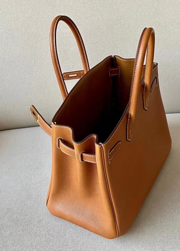 Hermes Birkin Barenia CK37 Golden Brown Gold Hardware 30cm Full Handmade