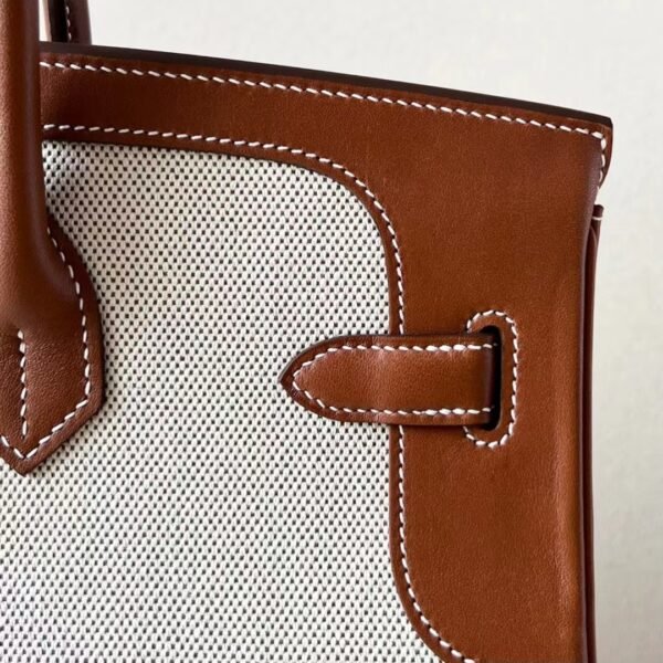 Hermes Birkin GARGO Canvas & Barenia CK37 Golden Brown Gold Hardware 35cm Full Handmade