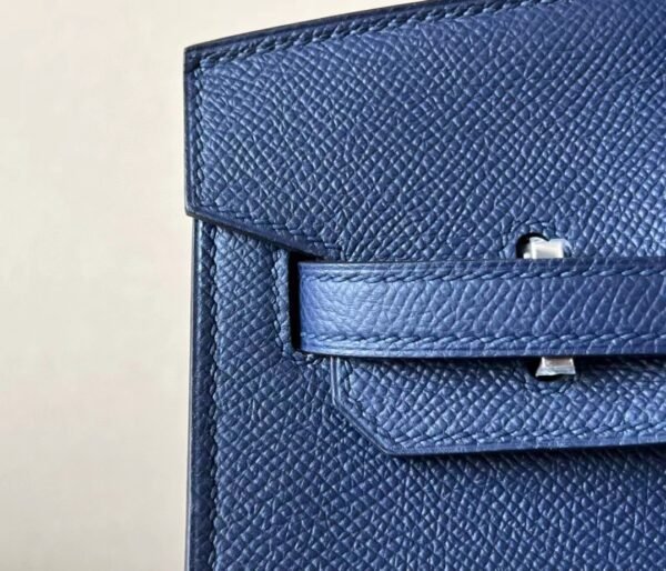 Hermès Birkin Epsom 73 Gem Blue Silver Hardware 25cm Full Handmade