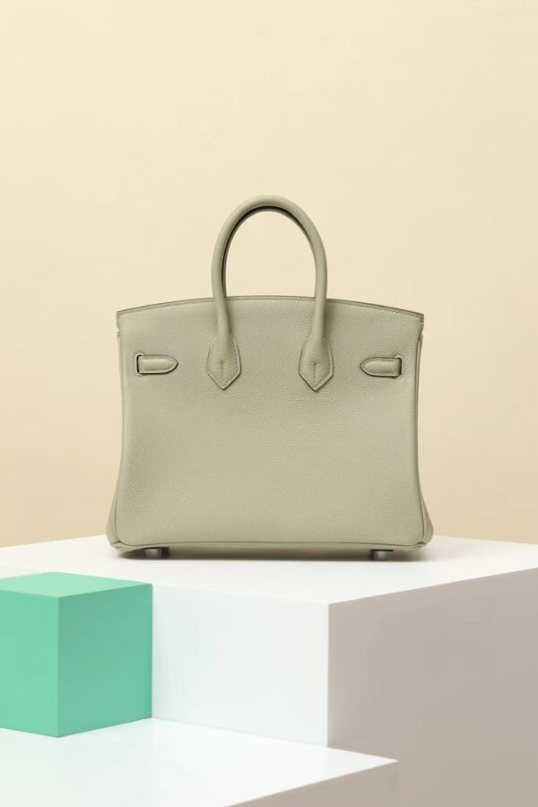 GPC Mode Birkin Togo Leather 1Q Sage green Silver Hardware 25cm Full Handmade