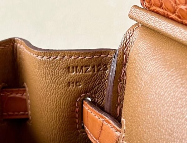 Hermes Birkin Togo & Matte Alligator crocodile CK37 Golden Brown Gold Hardware 25cm Full Handmade