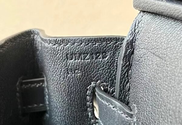 Hermes Birkin Box Black Silver Hardware 25cm Full Handmade