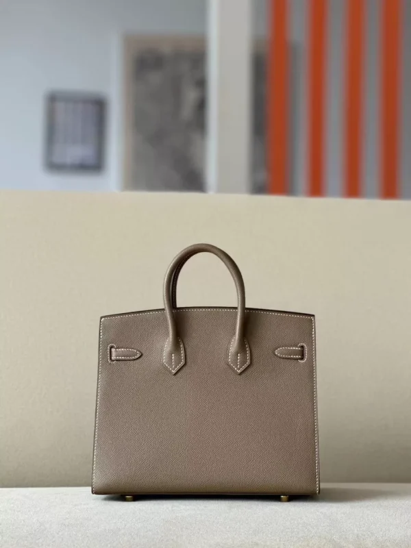 Hermes Birkin Epsom CK18 Etoupe Grey Gold Hardware 25cm Full Handmade