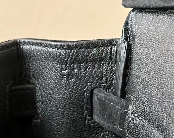 Hermes Birkin Chamois CK89 Black Gold Hardware 25cm Full Handmade