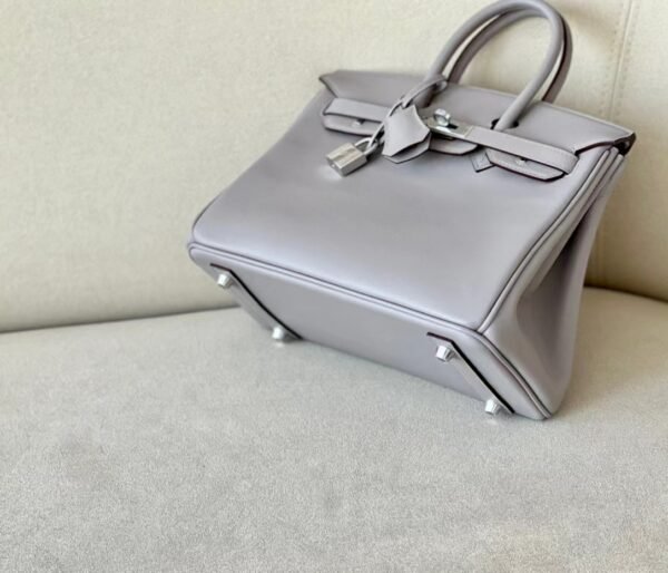 Hermes Birkin Swift 1F Grey Silver Hardware 25cm Full Handmade