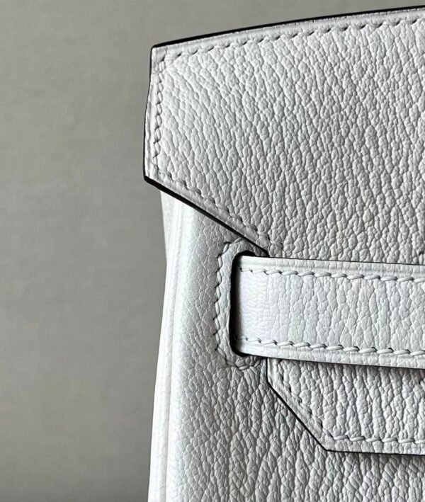 Hermes Birkin Chevre I2 Creamy White Silver Hardware 30cm Full Handmade