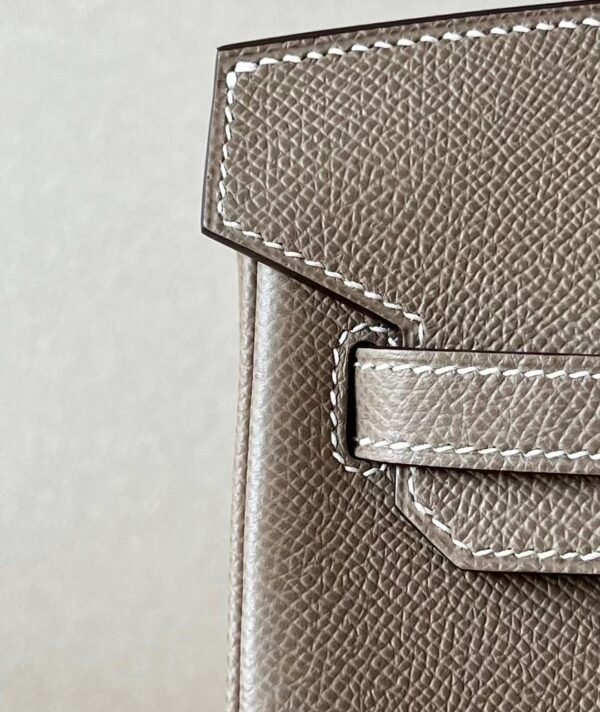 Hermès Birkin Epsom CK18 Etoupe Grey Silver Hardware 25cm Full Handmade