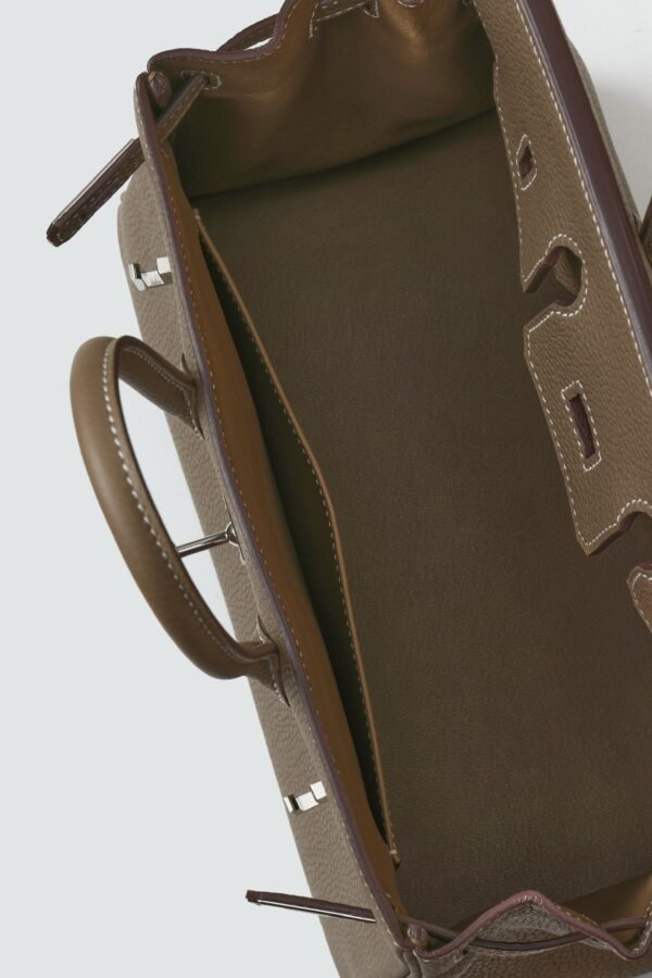 GPC Mode Birkin Togo Leather CK18 Etoupe Grey Silver Hardware 25cm Full Handmade