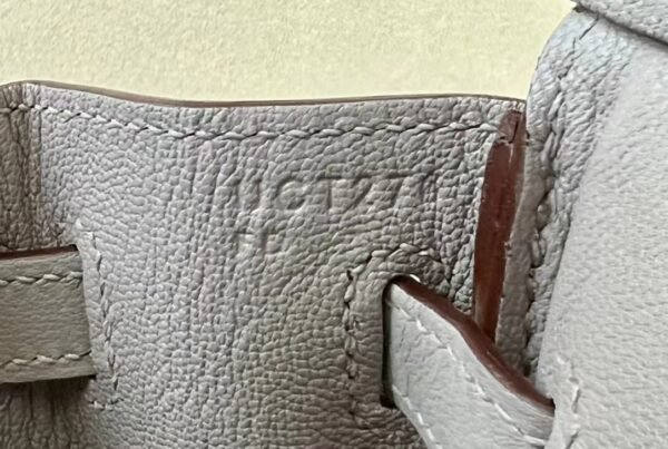 Hermes Birkin Swift 1F Grey Silver Hardware 25cm Full Handmade