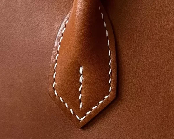 Hermès Birkin canvas & Barenia CK37 Golden Brown Gold Hardware 25cm Full Handmade