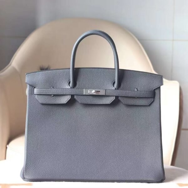 e1a01cf97aee409-1 GPC Mode Birkin TC Leather CK84 Gris fonce Grey Silver Hardware 40cm Full Handmade