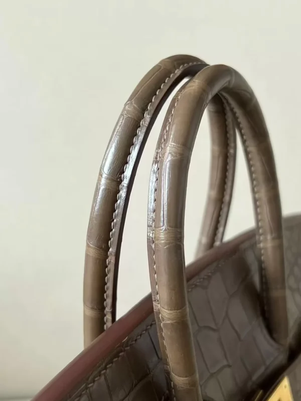 e40947db39018f0-jpg Hermès Birkin Matte Alligator crocodile Ck18 Etoupe Grey Gold Hardware 25cm Full Handmade