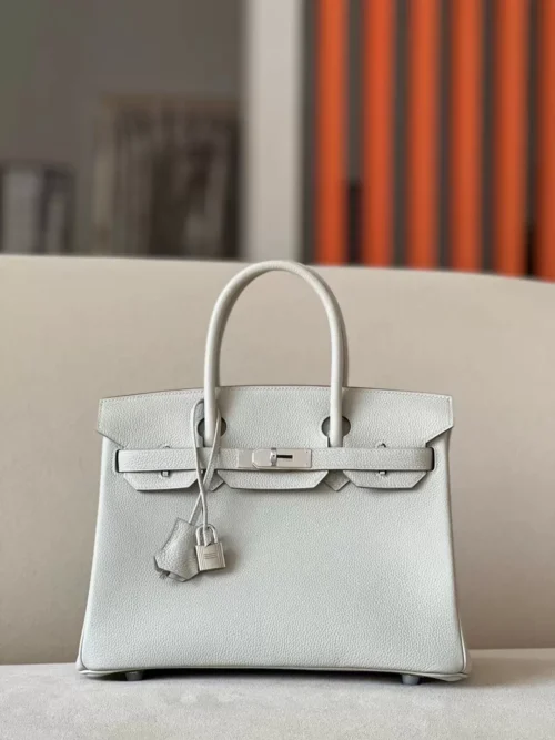 Hermès Birkin Togo 80 Pearl grey Silver Hardware 30cm Full Handmade