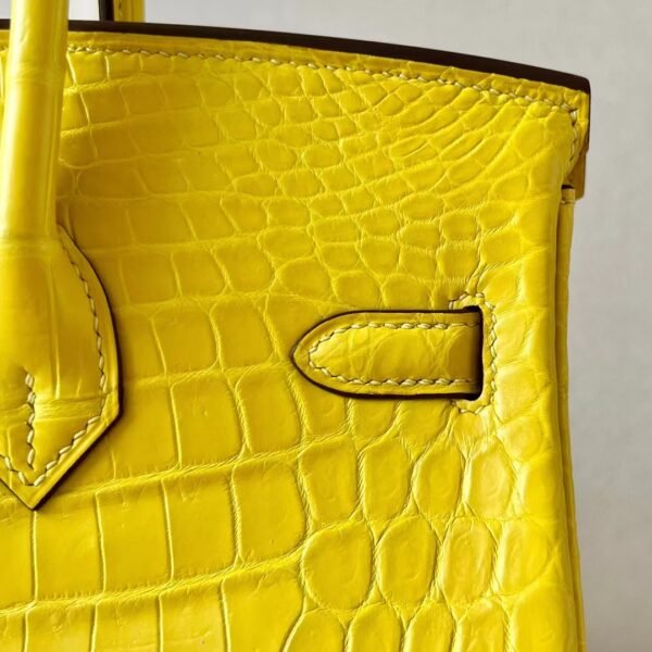 Hermes Birkin Matte Niloticus crocodile M9 calendula Yellow Gold Hardware 25cm Full Handmade