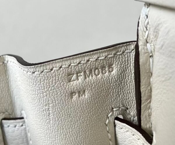 Hermes Birkin Chevre I2 Creamy White Silver Hardware 30cm Full Handmade