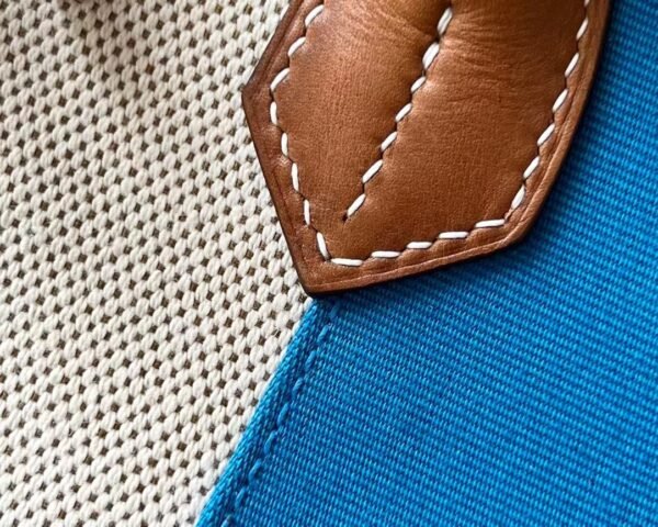 Hermes Birkin GARGO Canvas & Barenia CK37 Golden Brown Silver Hardware 30cm Full Handmade