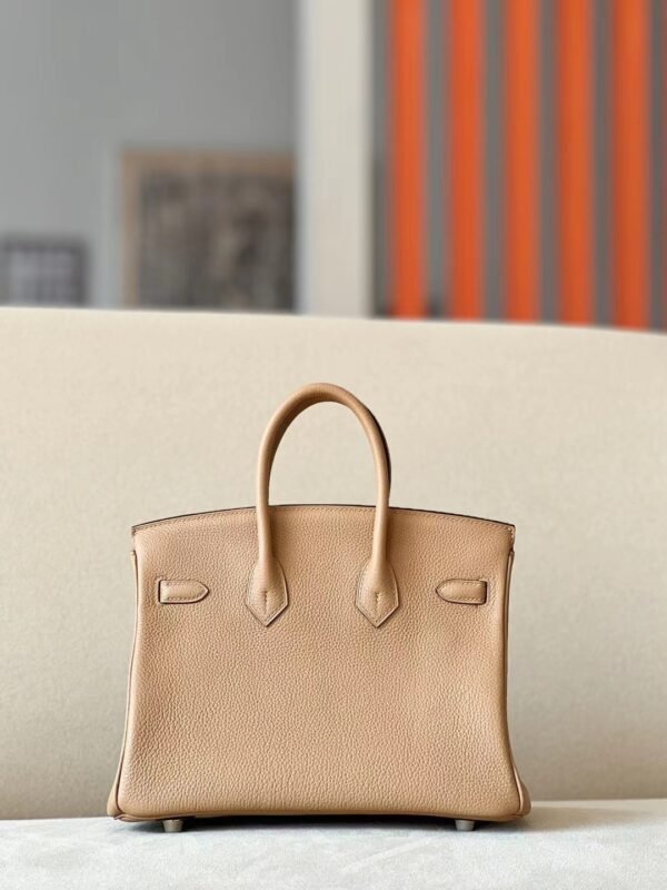 Hermès Brikin Togo OM Tea Khaki Gold Hardware 25cm Full Handmade