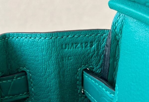 Hermes Birkin Matte Alligator crocodile Z6 Malachite green Gold Hardware 25cm Full Handmade