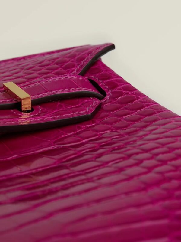 GPC Mode Birkin Shiny Alligator crocodile Violet Purple Gold Hardware 25cm Full Handmade