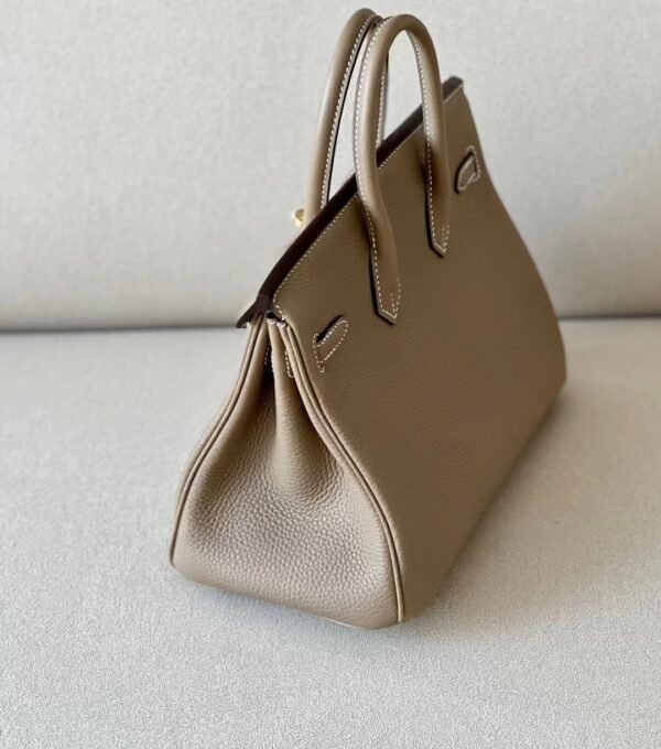 Hermes Birkin Togo CK18 Etoupe Grey Gold Hardware 25cm Full Handmade