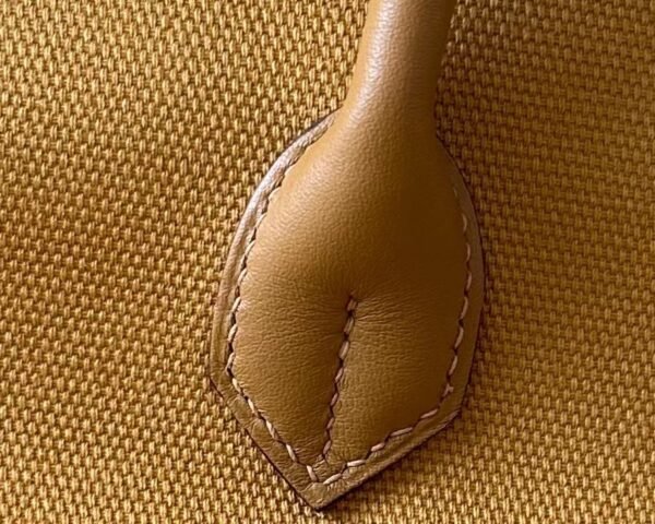 Hermès Brikin Canvas & Swift 2S Sesame yellow Silver Hardware 35cm Full Handmade