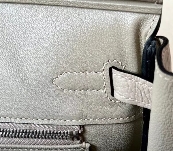 Hermes Birkin Togo Griss Silver Hardware 25cm Full Handmade