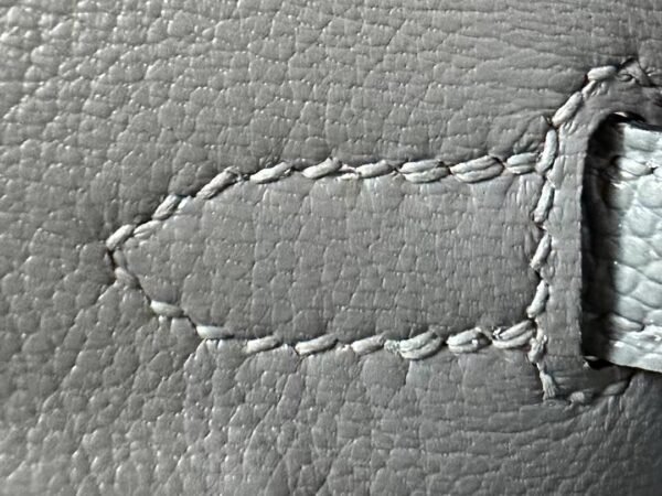 Hermès Brikin Lizard 85 Marbled grey Silver Hardware 25cm Full Handmade