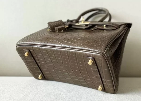 f9bd17ff0c75d68-jpg Hermès Birkin Matte Alligator crocodile Ck18 Etoupe Grey Gold Hardware 25cm Full Handmade
