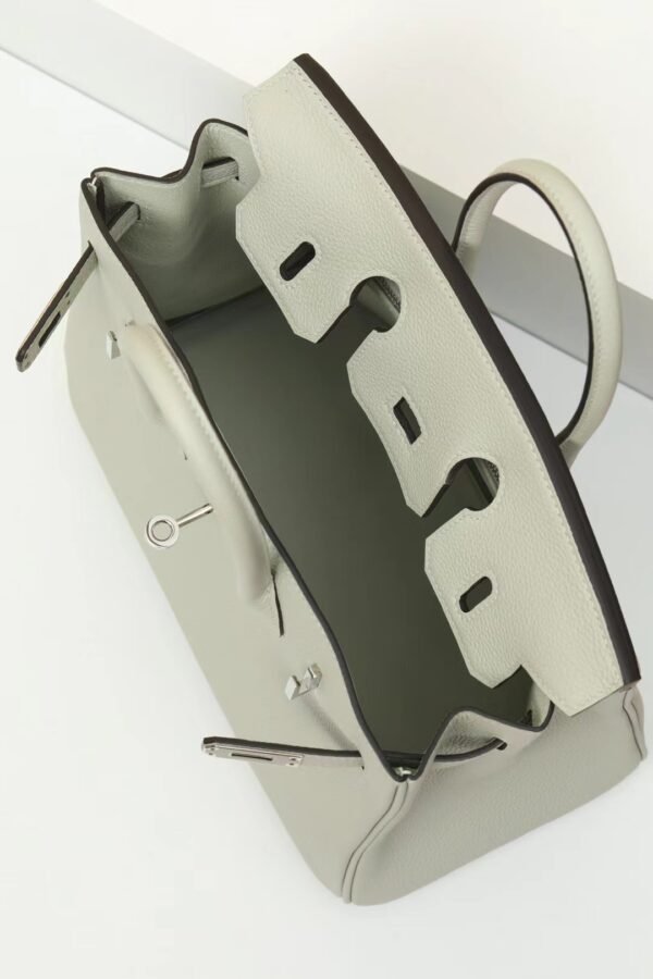 GPC Mode Birkin Togo Leather OW Crystal grey Silver Hardware 25cm Full Handmade