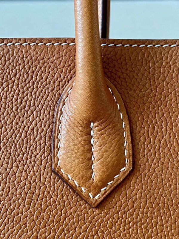 Hermes Birkin Barenia CK37 Golden Brown Gold Hardware 30cm Full Handmade