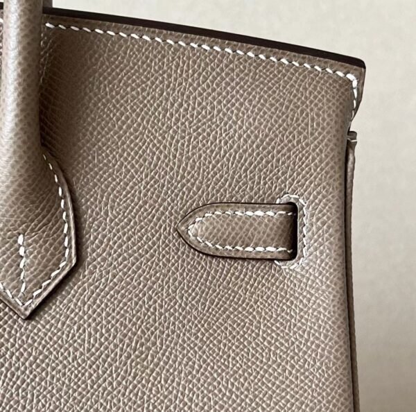 Hermès Birkin Epsom CK18 Etoupe Grey Silver Hardware 25cm Full Handmade